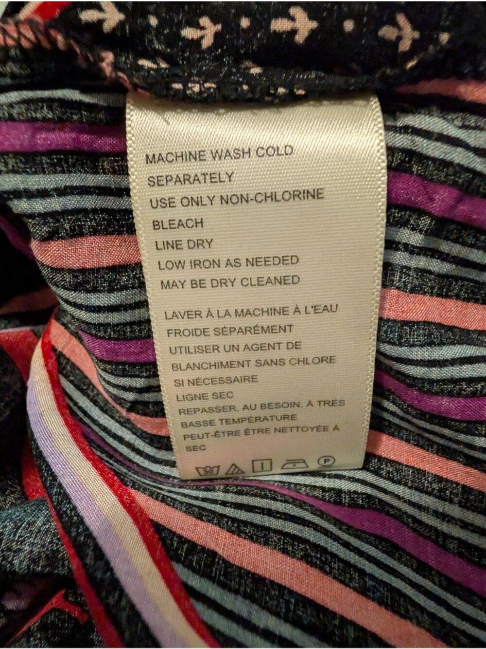 Free People Womens XS Mixed Print Button Front Blouse Boho Floral Striped Viscos - Picture 11 of 16
